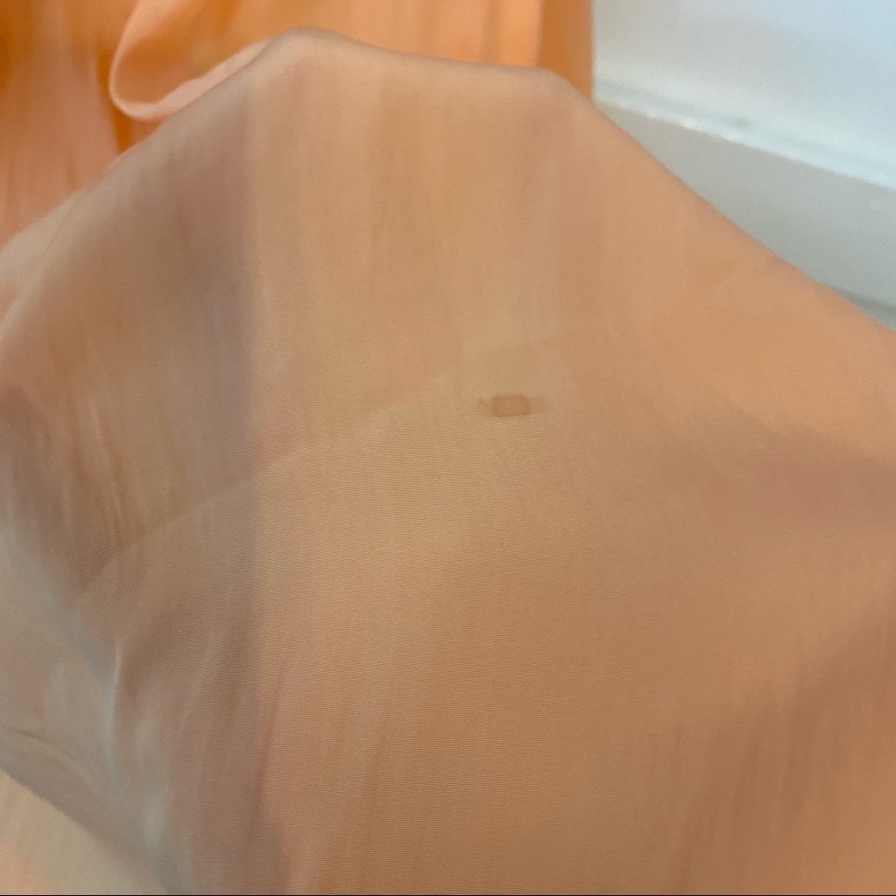 Calypso St. Barth Pleated Faux Wrap V-neck Lined Mini Dress Orange Sz XS - Picture 6 of 7